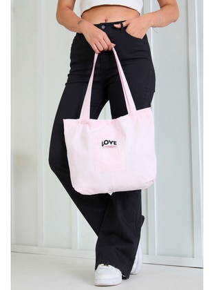 Powder Pink - Shoulder Bags - Tofisa