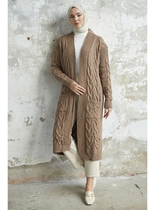 Milky Brown - Knit Cardigan - InStyle