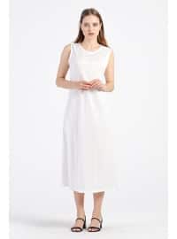 أبيض - فستان - In Style