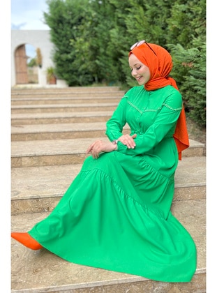 Light Green - Modest Dress - Tofisa
