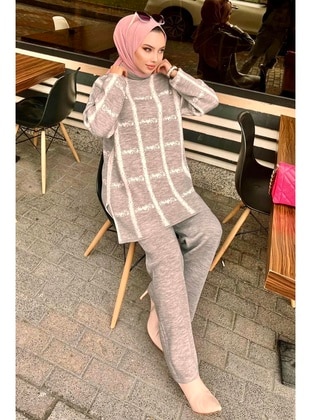 Grey - Knit Suits - Tofisa
