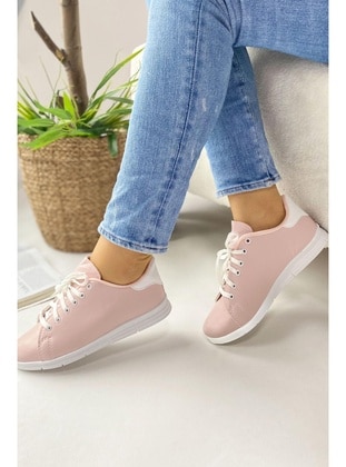 Powder Pink - White - Sports Shoes - Tofisa