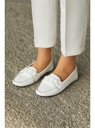 White - Flat Shoes - Tofisa