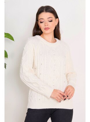 White - Knit Sweaters - Tofisa
