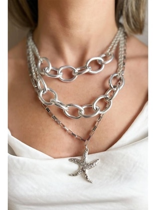 Silver color - Necklace - Sose Moda