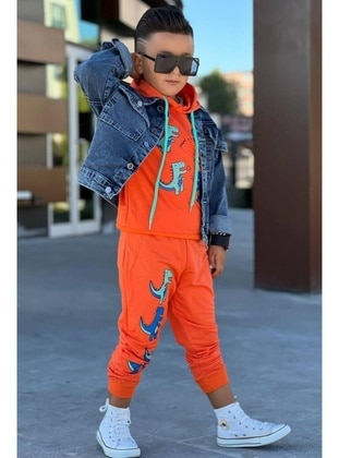 برتقالي - ملابس رياضية سفلية للأولاد - Riccotarz