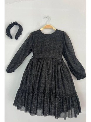 Black - Girls` Evening Dress - Riccotarz