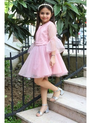 Powder Pink - Girls` Evening Dress - Riccotarz