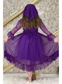 Purple - Girls` Evening Dress