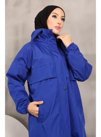Saxe Blue - Unlined - Trench Coat