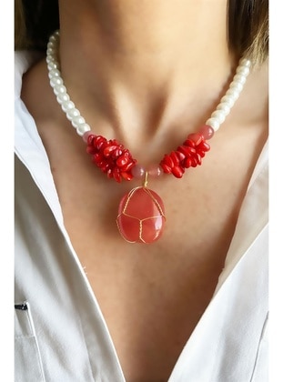 Red - Necklace - Sose Moda