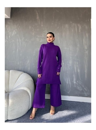Purple - Knit Suits - Maymara