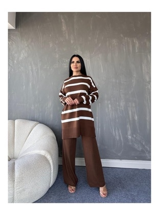 Brown - Knit Suits - Maymara