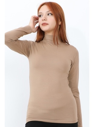 Beige - Polo neck - Tank - InStyle