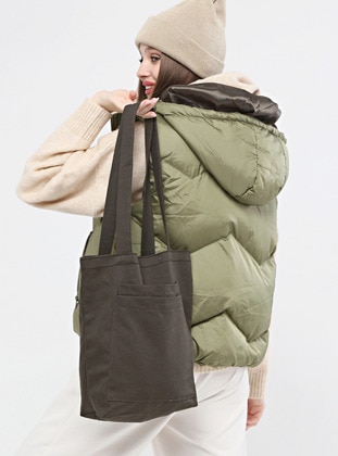 Dark Green - Shoulder Bags - Çınar Bez Çanta