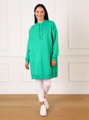 Forest Green - Plus Size Sweatshirts - Alia