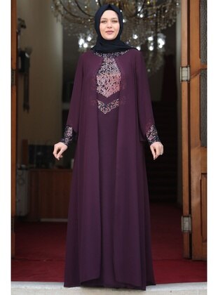  Hijab Evening Dress Purple