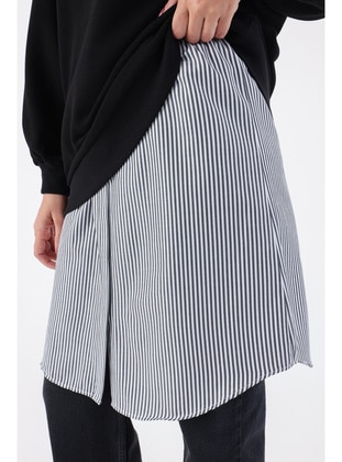 Black - Stripe - Skirt - ALLDAY