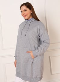 Gray Melange - Plus Size Sweatshirts
