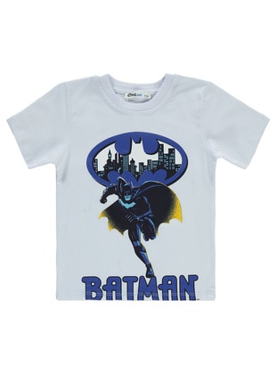 White - Boys` T-Shirt - BATMAN