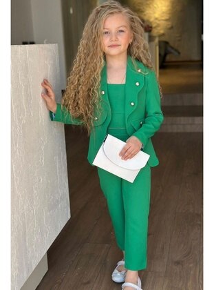 Green - Girls` Suit - Riccotarz