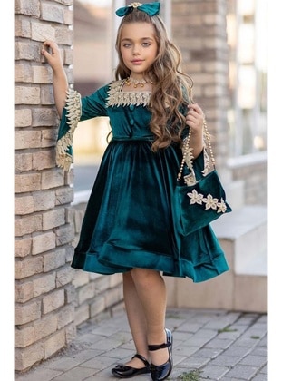 Green - Girls` Evening Dress - Riccotarz