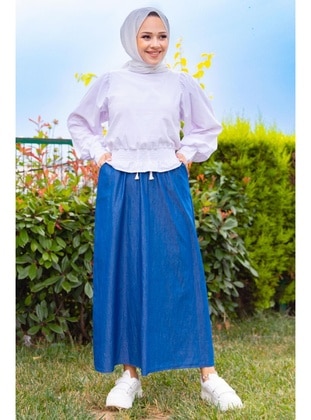 Dark Blue - Skirt - Hafsa Mina