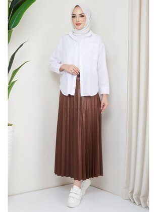 Brown - Skirt - Hafsa Mina