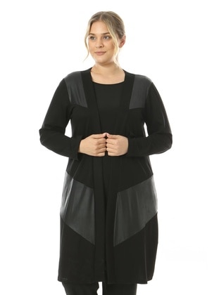 Black - Plus Size Cardigan - Ladies First