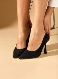 Black Suede - Heels