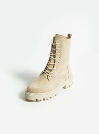 Beige Suede - Boots