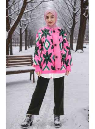 Pink - Knit Sweaters - Layda Moda