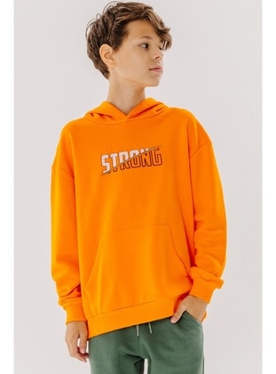 Orange - Boys` Sweatshirt - Breeze Girls&Boys
