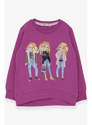Purple - Girls` Sweatshirt - Breeze Girls&Boys
