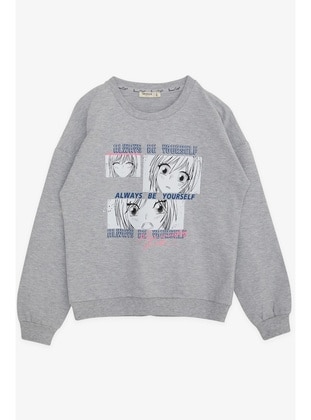 Grey - Girls` Sweatshirt - Breeze Girls&Boys