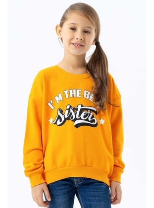 Orange - Girls` Sweatshirt - Breeze Girls&Boys