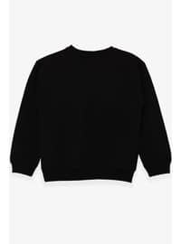 Black - Girls` Sweatshirt