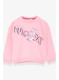 Powder Pink - Girls` Sweatshirt