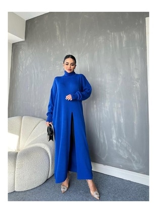 Saxe Blue - Knit Dresses - Maymara