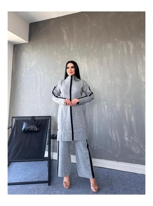 Grey - Knit Suits - Maymara