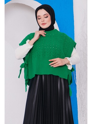 İmaj Butik Green Knit Sweater
