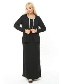 Black - Plus Size Evening Suit