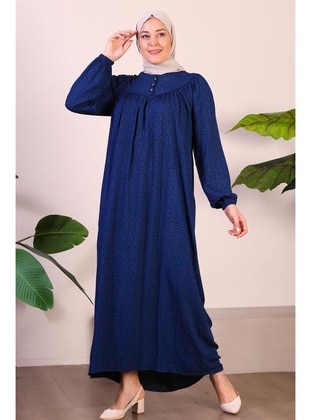 Blue - Plus Size Dress - Ferace