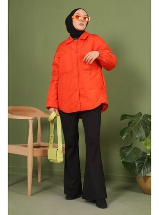 Orange - Fully Lined - Puffer Jackets - İmaj Butik