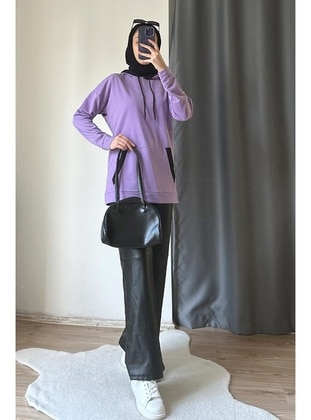 Lilac - 300gr - Sweat-shirt - Burcu Fashion