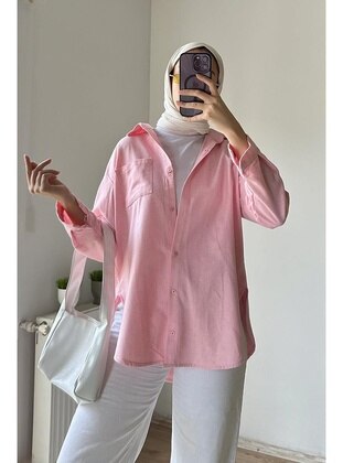 Powder Pink - 150gr - Blouses - Burcu Fashion