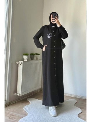 Black - 500gr - Abaya - Burcu Fashion
