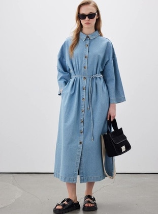 Light Blue - Modest Evening Dress - MANUKA