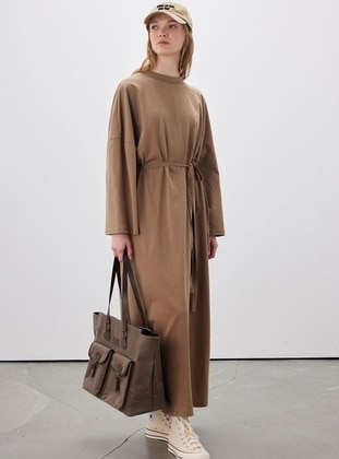 Brown - Modest Dress - MANUKA