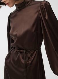 Brown - Modest Evening Dress